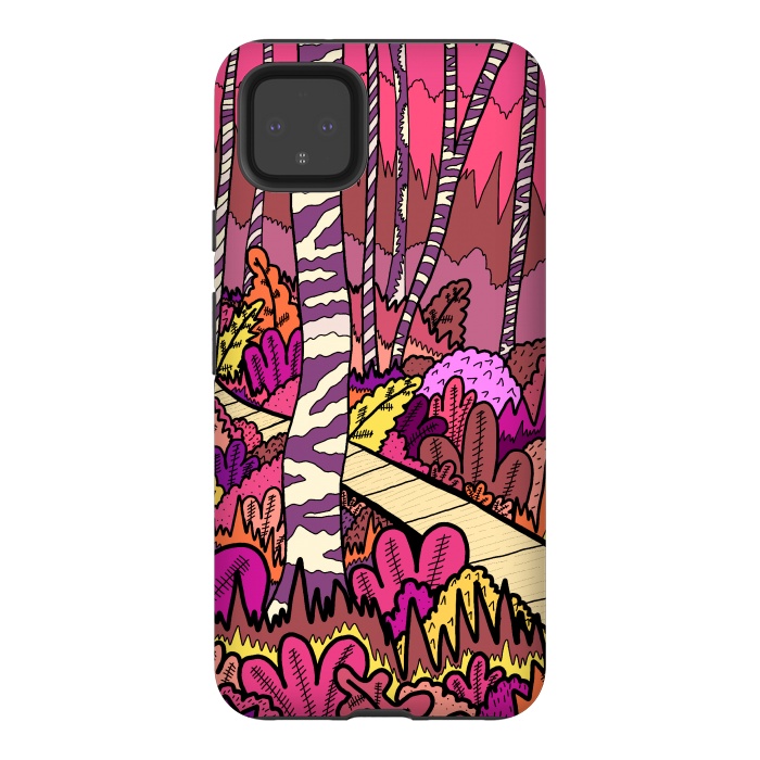 Pixel 4XL StrongFit The pink forest walk by Steve Wade (Swade)