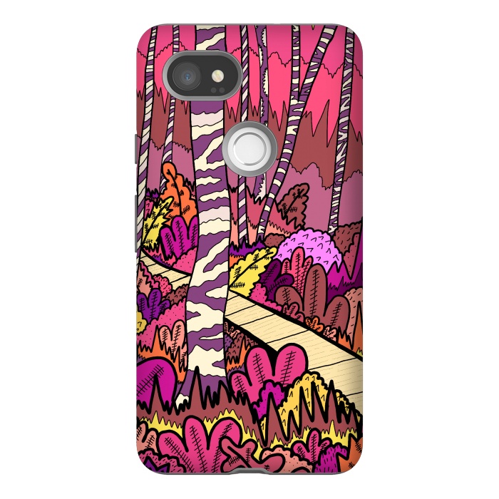 Pixel 2XL StrongFit The pink forest walk by Steve Wade (Swade)
