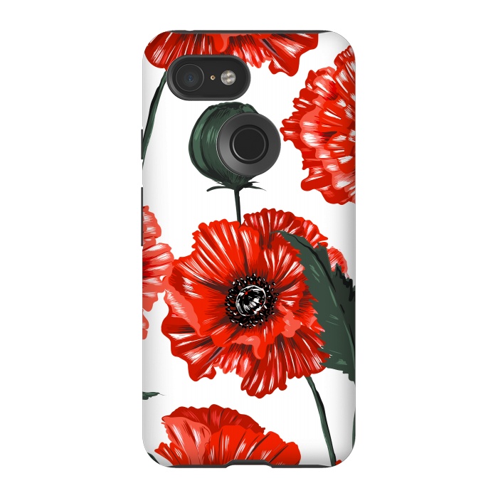 Pixel 3 StrongFit red poppy by haroulita