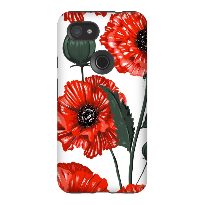 Pixel 3AXL StrongFit red poppy by haroulita
