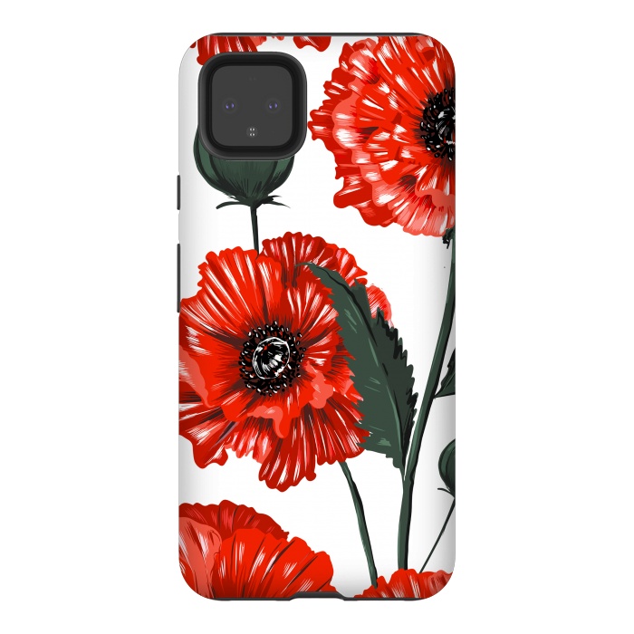 Pixel 4XL StrongFit red poppy by haroulita
