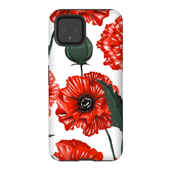 Pixel 4 StrongFit red poppy by haroulita