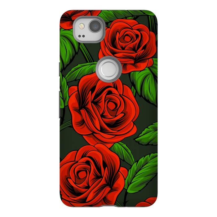 Pixel 2 StrongFit red roses by haroulita