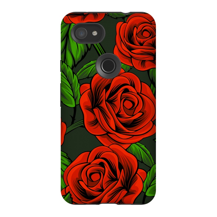 Pixel 3AXL StrongFit red roses by haroulita