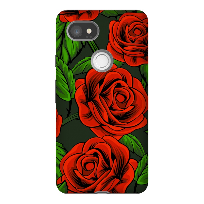 Pixel 2XL StrongFit red roses by haroulita