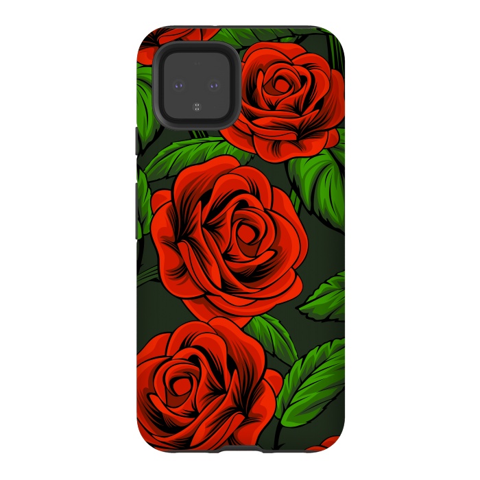 Pixel 4 StrongFit red roses by haroulita