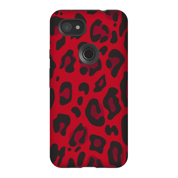 Pixel 3AXL StrongFit red animal print by haroulita