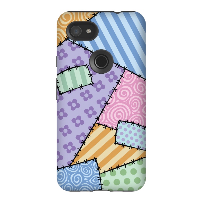 Pixel 3AXL StrongFit Patchwork by Laura Nagel