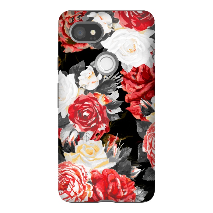 Pixel 2XL StrongFit Red and white roses by Oana 