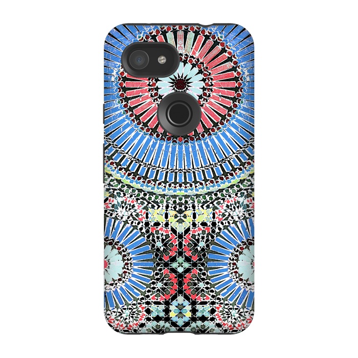 Pixel 3A StrongFit Colorful Moroccan inspired mosaic tiles by Oana 
