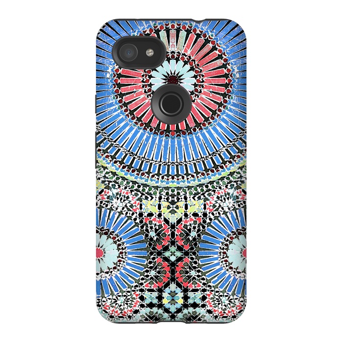 Pixel 3AXL StrongFit Colorful Moroccan inspired mosaic tiles by Oana 