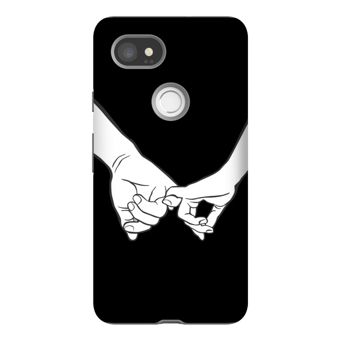 Pixel 2XL StrongFit Couple holding hands minimal line art valentine drawing by Oana 