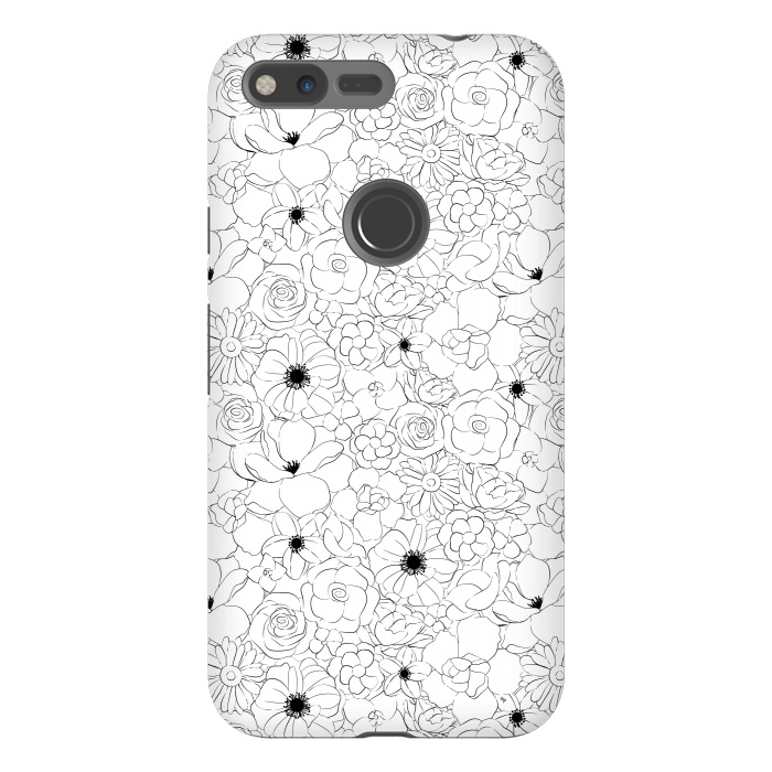 Pixel XL StrongFit Black and white meadow by Martina