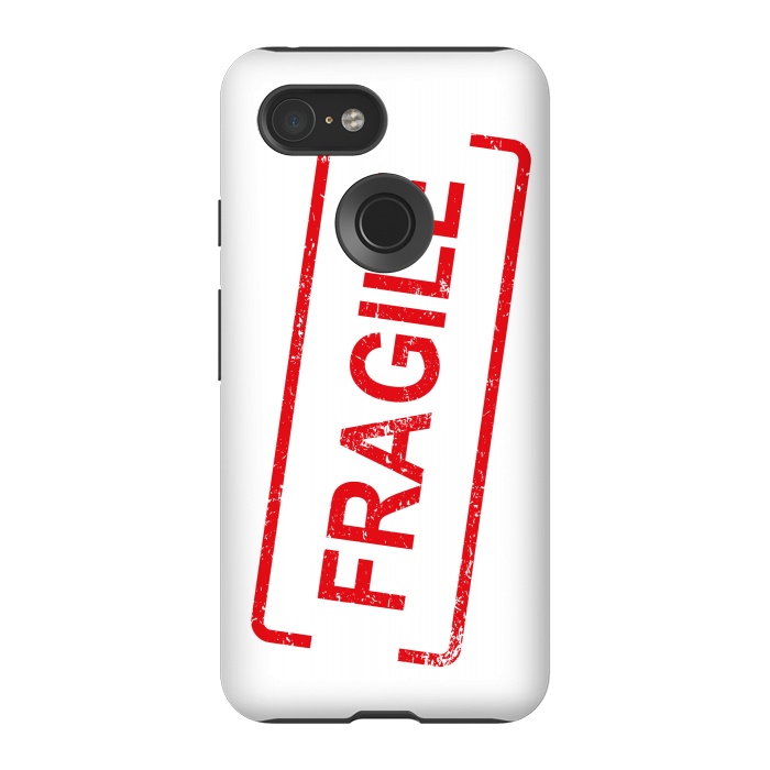 Pixel 3 StrongFit Fragile Red by Martina
