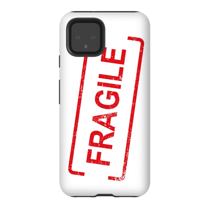 Pixel 4 StrongFit Fragile Red by Martina