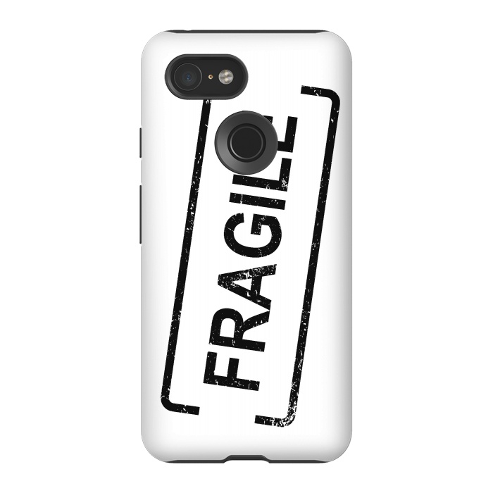 Pixel 3 StrongFit Fragile Black by Martina