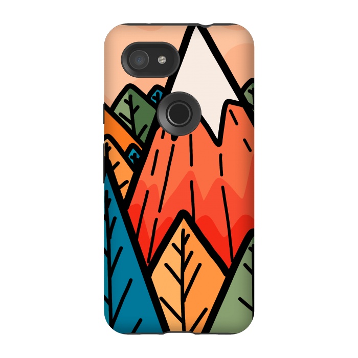 Pixel 3A StrongFit The lone mountain forest by Steve Wade (Swade)