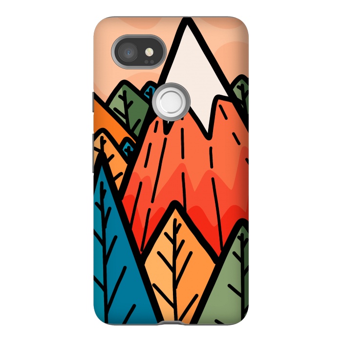 Pixel 2XL StrongFit The lone mountain forest by Steve Wade (Swade)
