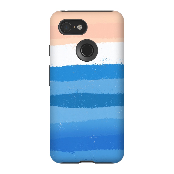 Pixel 3 StrongFit The calm painted waves by Steve Wade (Swade)