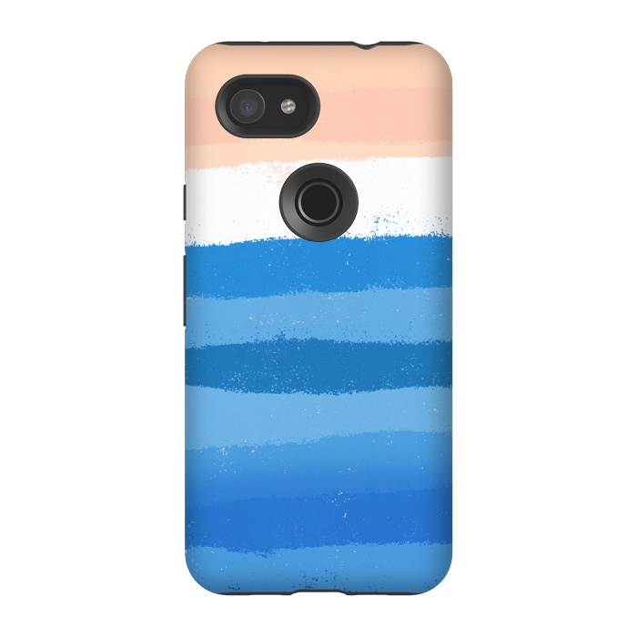 Pixel 3A StrongFit The calm painted waves by Steve Wade (Swade)