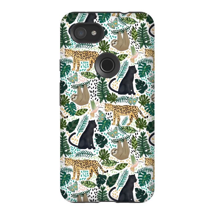 Pixel 3AXL StrongFit Emerald Forest Animals by Tangerine-Tane