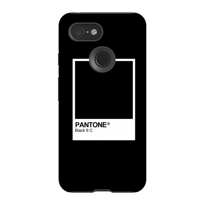 Pixel 3 StrongFit Pantone Black Trendy color by Martina