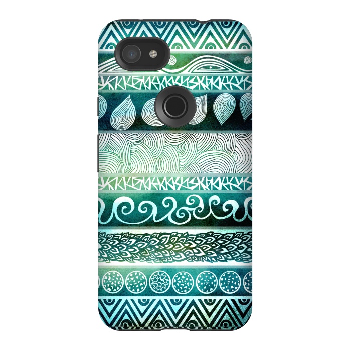 Pixel 3AXL StrongFit Dreamy Tribal II by Pom Graphic Design