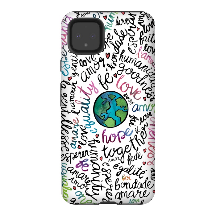 Pixel 4XL StrongFit Inspirational World II by Pom Graphic Design