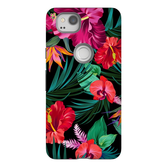 Pixel 2 StrongFit Exotic Flowers by ArtsCase
