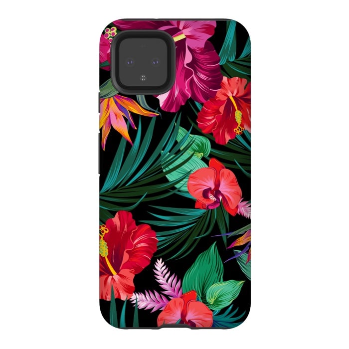 Pixel 4 StrongFit Exotic Flowers by ArtsCase