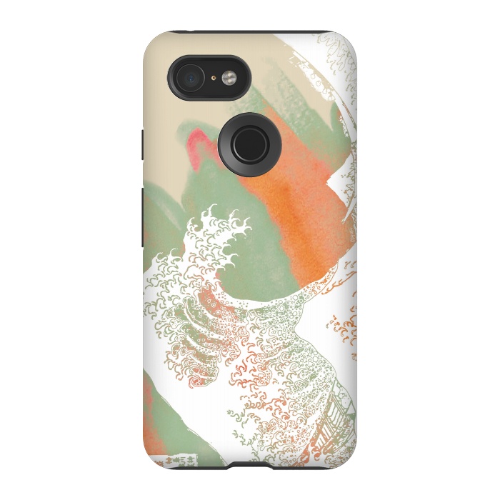 Pixel 3 StrongFit Calm into Great Wave Paint  I by ''CVogiatzi.