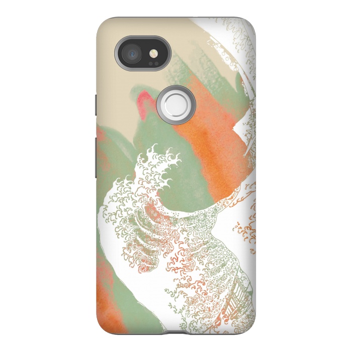Pixel 2XL StrongFit Calm into Great Wave Paint  I by ''CVogiatzi.