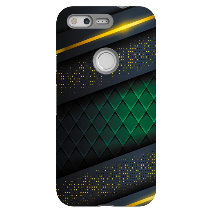 Pixel StrongFit black green geometrical by haroulita