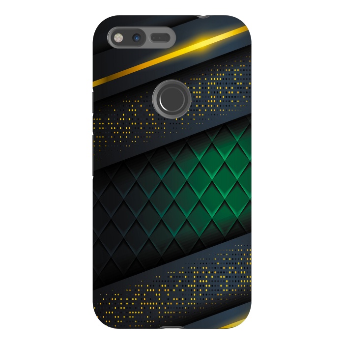 Pixel XL StrongFit black green geometrical by haroulita