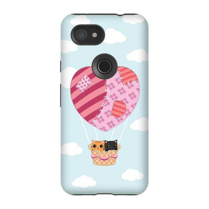 Pixel 3A StrongFit kitty love by Laura Nagel