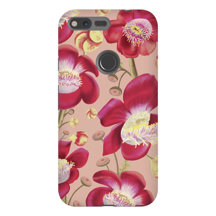 Pixel XL StrongFit Cannonball Tree Pattern - Blush by Anis Illustration