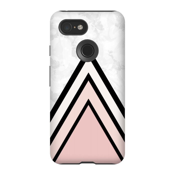 Pixel 3 StrongFit Black pink triangles by Jms