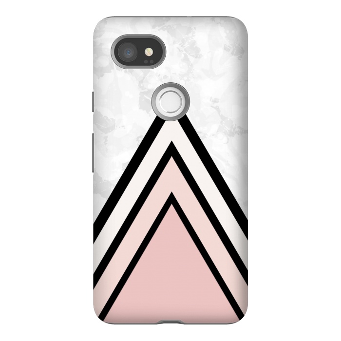 Pixel 2XL StrongFit Black pink triangles by Jms