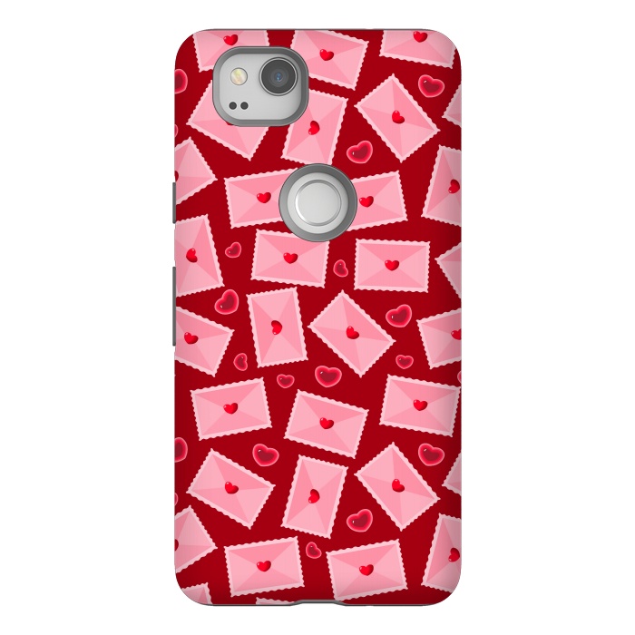 Pixel 2 StrongFit PINK LOVE LETTERS  by MALLIKA