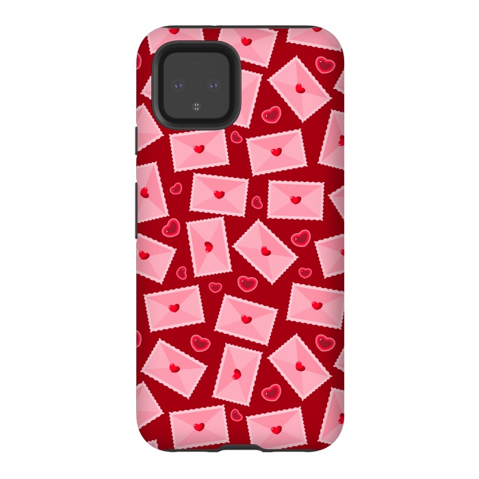 Pixel 4 StrongFit PINK LOVE LETTERS  by MALLIKA