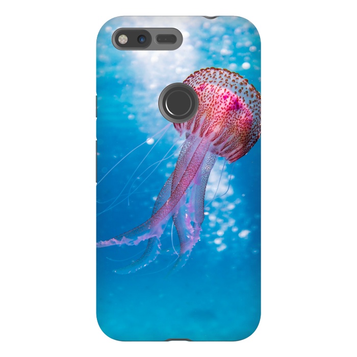 Pixel XL StrongFit Shallow Focus Photo of Pink and Brown Jellyfish by Winston
