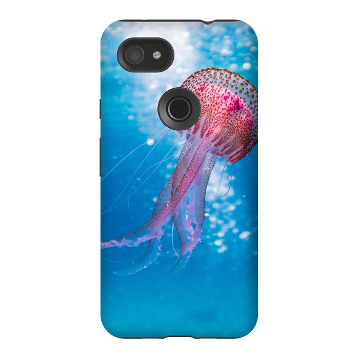 Pixel 3AXL StrongFit Shallow Focus Photo of Pink and Brown Jellyfish by Winston