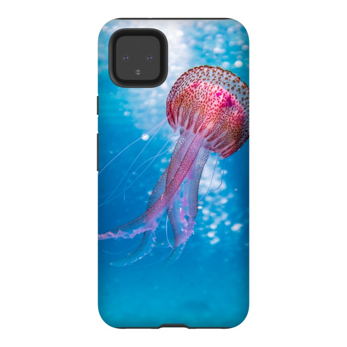 Pixel 4XL StrongFit Shallow Focus Photo of Pink and Brown Jellyfish by Winston