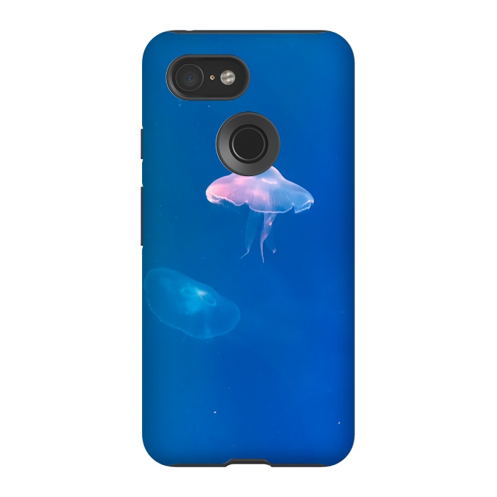 Pixel 3 StrongFit White Jellyfish in Blue Water by Winston