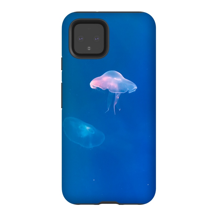 Pixel 4 StrongFit White Jellyfish in Blue Water by Winston