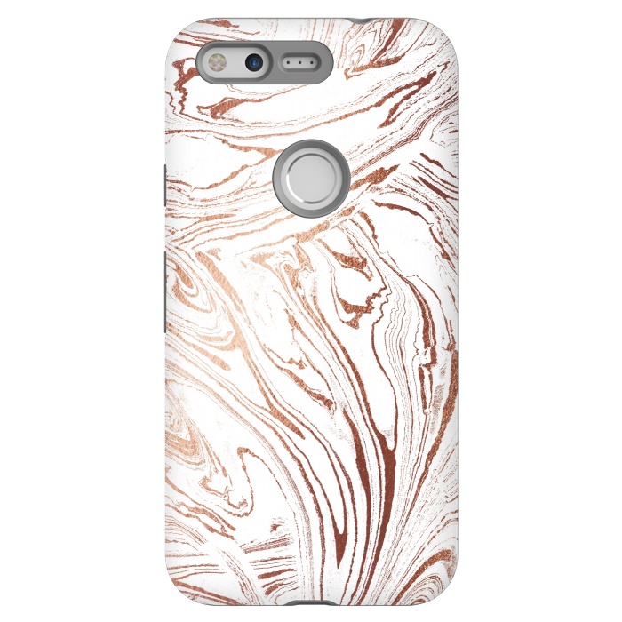 Pixel StrongFit White marble with rose gold details by Oana 