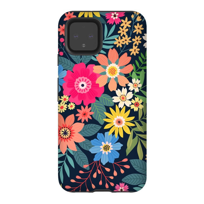 Pixel 4 StrongFit Cute and Beautiful Floral Design Pattern 333 by ArtsCase
