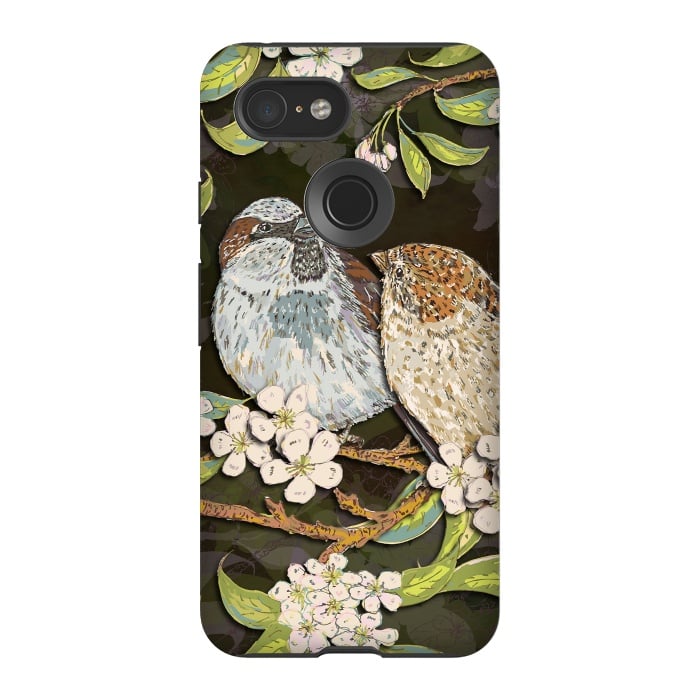 Pixel 3 StrongFit Sweet Sparrows by Lotti Brown