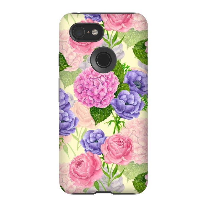 Pixel 3 StrongFit Spring garden watercolor by Katerina Kirilova