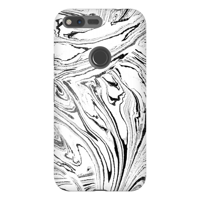 Pixel XL StrongFit White liquid marble paint by Oana 